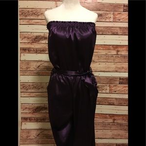 Purple Off the shoulder jumpsuit